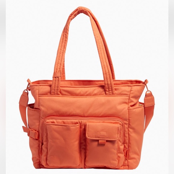 NWT Vera Bradley Utility Tote in Orange Bell Pepper - Picture 1 of 15